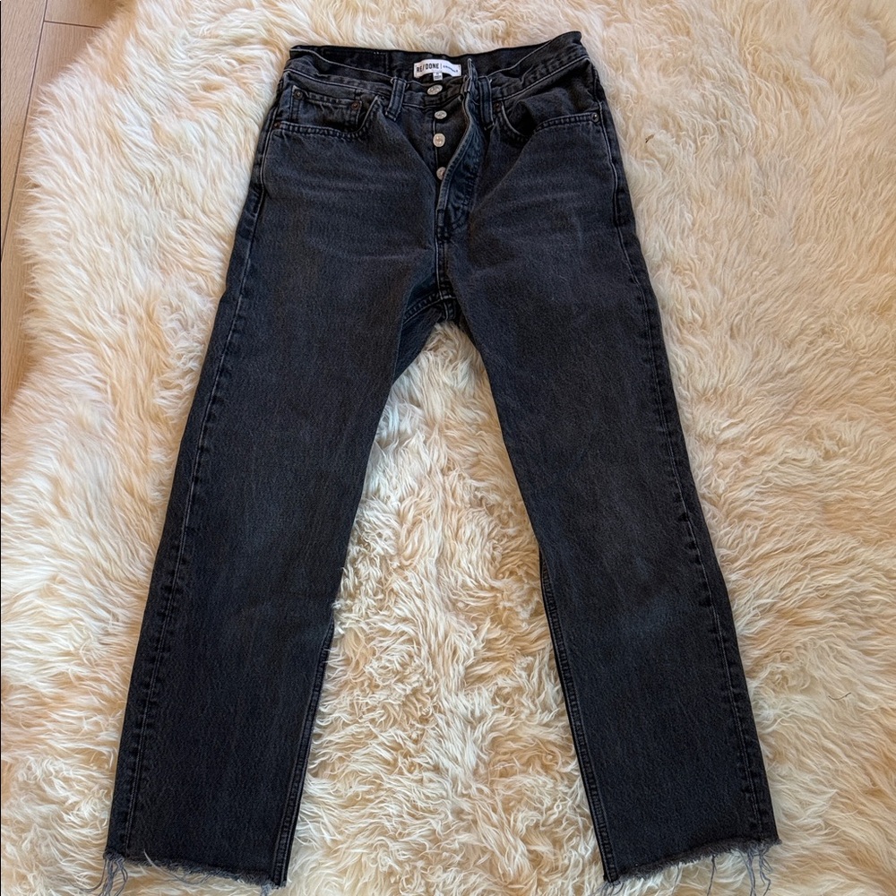 Re/Done Dark Wash Straight Jeans